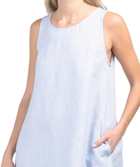 cynthia Rowley Linen Trapeze Short Dress - Picture 2 of 4